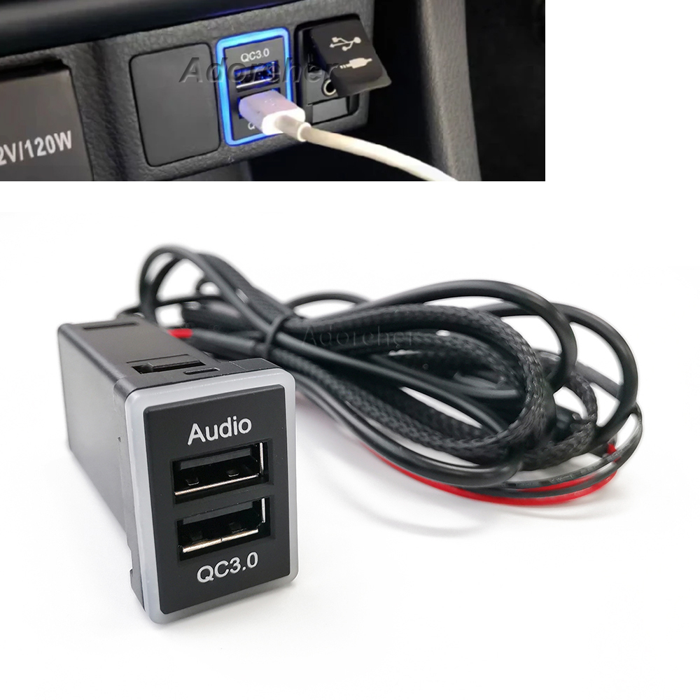 Audio Interface Usb - 1pc carregador de carro rápido áudio