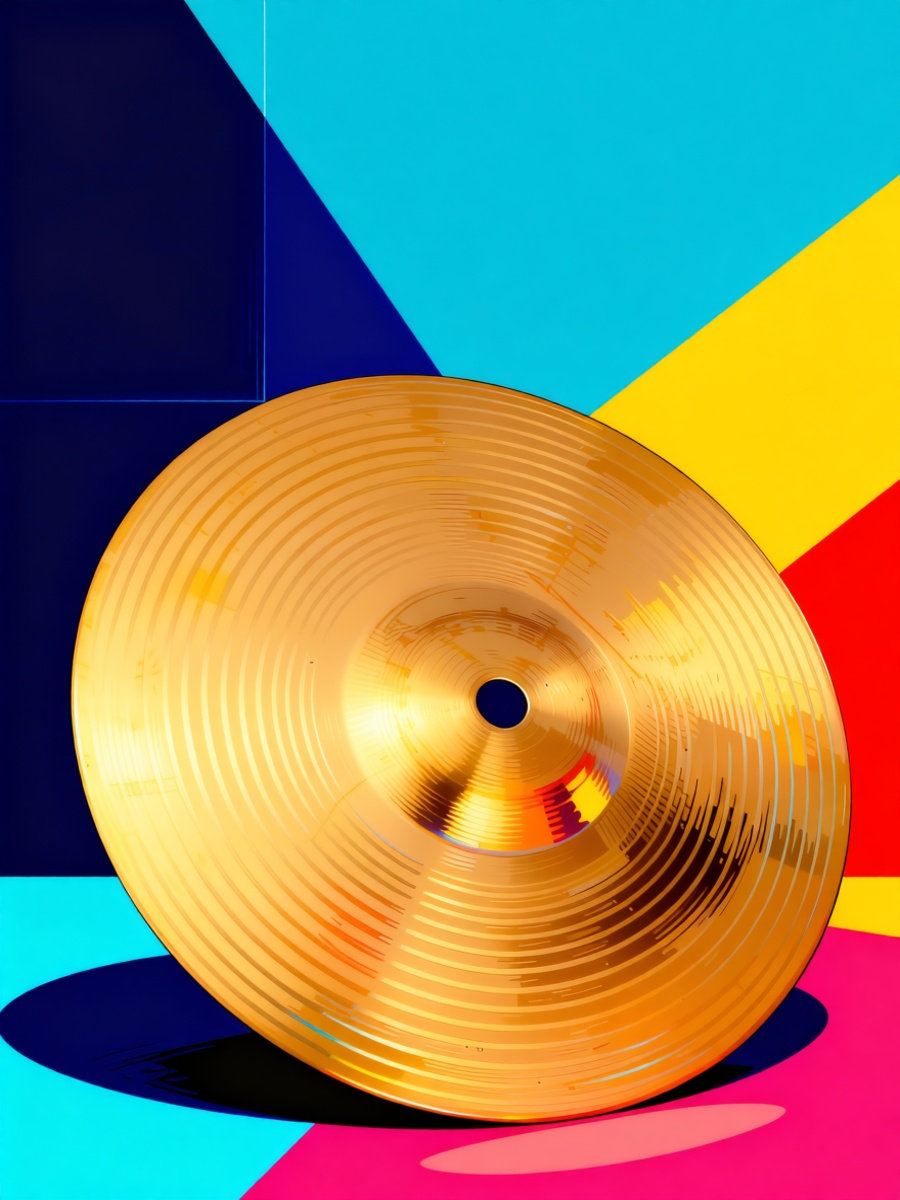 Cymbal Hi Hat - Prato de bateria em latão, alta