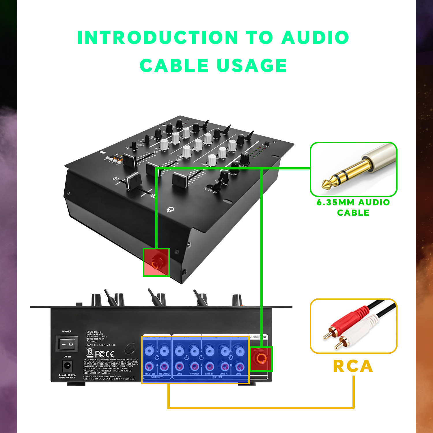 Mixer DJ de 4 Canais, Console  - Audio Interface Usb avaliação e preço