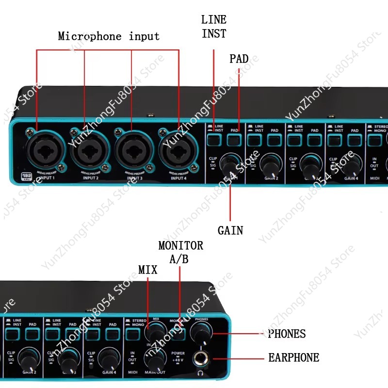 Interface de áudio profissiona - Audio Interface Usb avaliação e preço