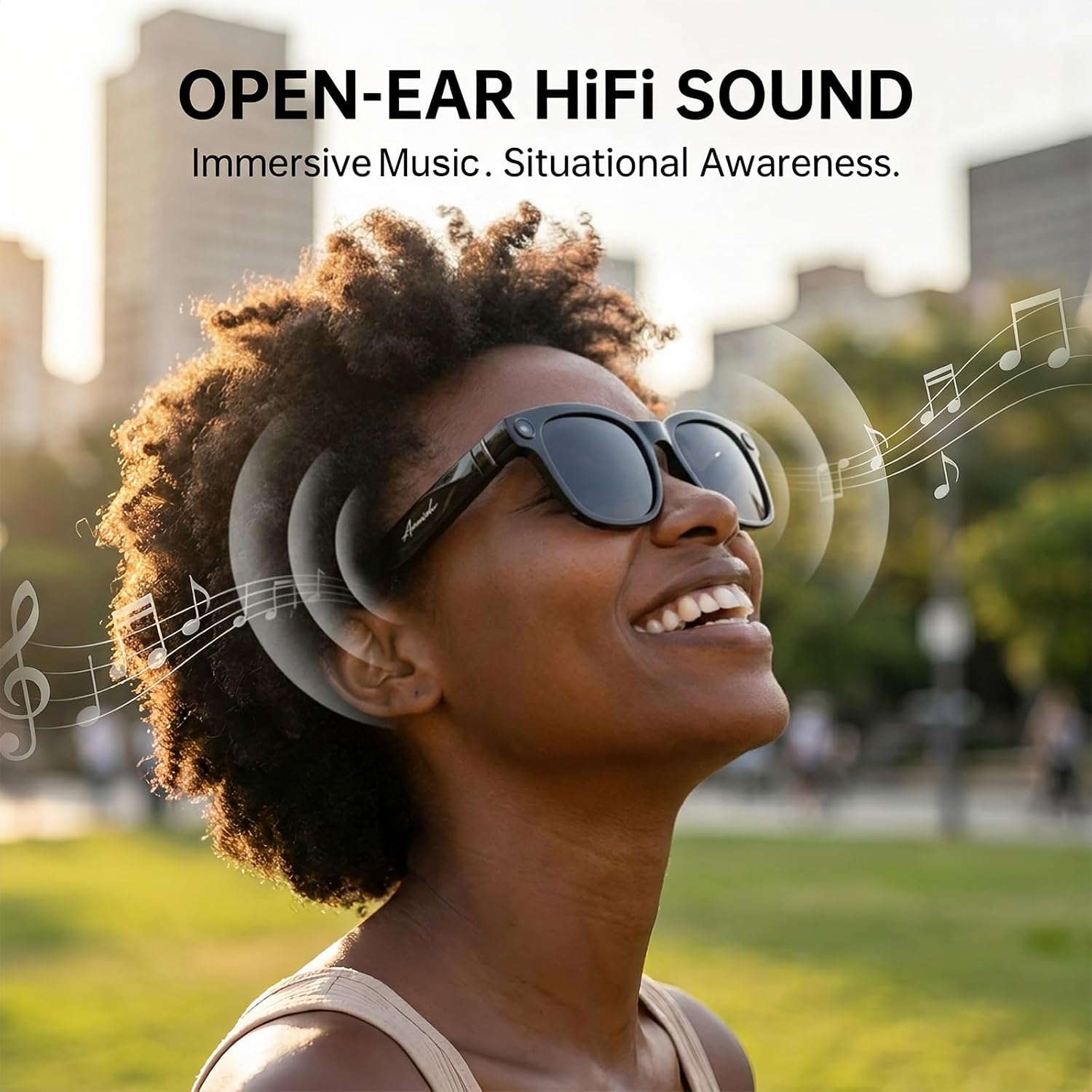 Óculos Inteligentes com Câmera - Audio Music Recognition avaliação e preço