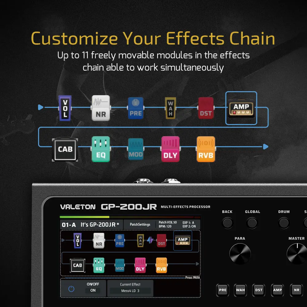 VALETON GP-200JR Guitar Bass A - Audio Interface Usb avaliação e preço